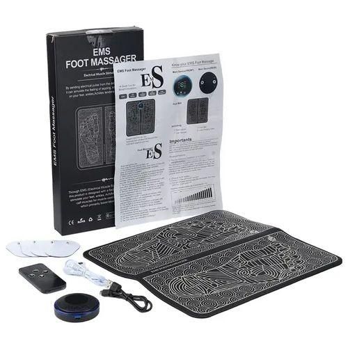 Ems Electric Foot Massage Pad Feet Pulse Muscle Massager - Black
