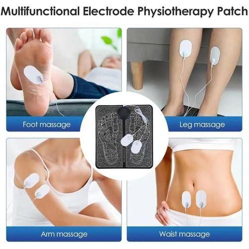 Ems Electric Foot Massage Pad Feet Pulse Muscle Massager - Black