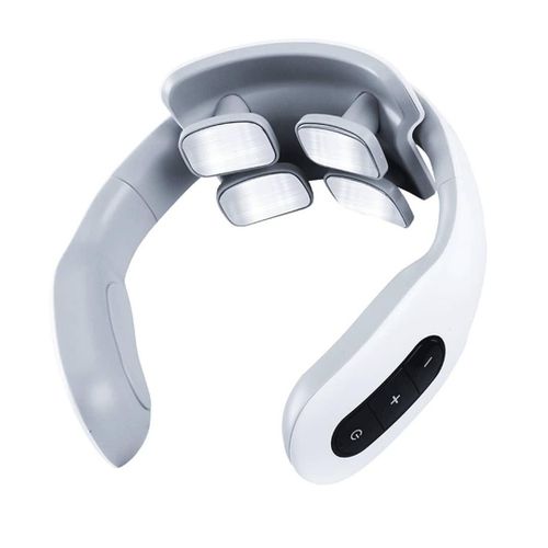 Smart Neck Massager with Heat - Cordless Rechargeable Trigger Point Deep Tissue Portable Neck Massager w/ Heat Vibration Shiatsu Acupressure Therapy, for Men & Women