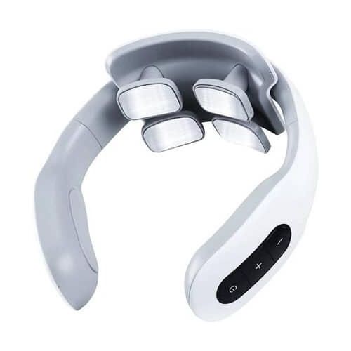 Smart Neck Massager with Heat - Cordless Rechargeable Trigger Point Deep Tissue Portable Neck Massager w/ Heat Vibration Shiatsu Acupressure Therapy, for Men & Women