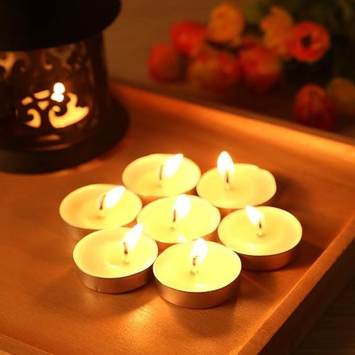 Candle Decor White Tea Lights Party Decor 50pcs
