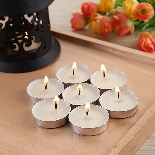 Candle Decor White Tea Lights Party Decor 50pcs