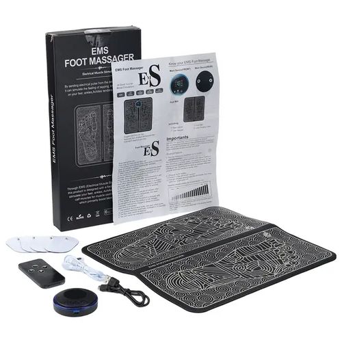 Foot Massager Mat with Electrode pads - Black