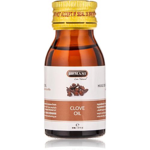 Hemani  Clove Oil-30 Ml,Relieves Dental Pain, Sore Gums And Mouth Ulcers, Stimulates Blood Circulation