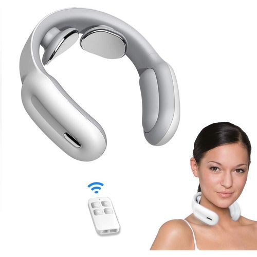 ,Intelligent Portable Neck Massage With Heat Cordless,3 Modes 15 Levels - Multicolour