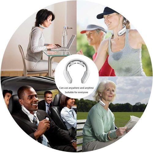 ,Intelligent Portable Neck Massage With Heat Cordless,3 Modes 15 Levels - Multicolour