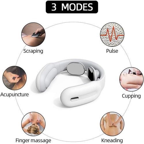 ,Intelligent Portable Neck Massage With Heat Cordless,3 Modes 15 Levels - Multicolour