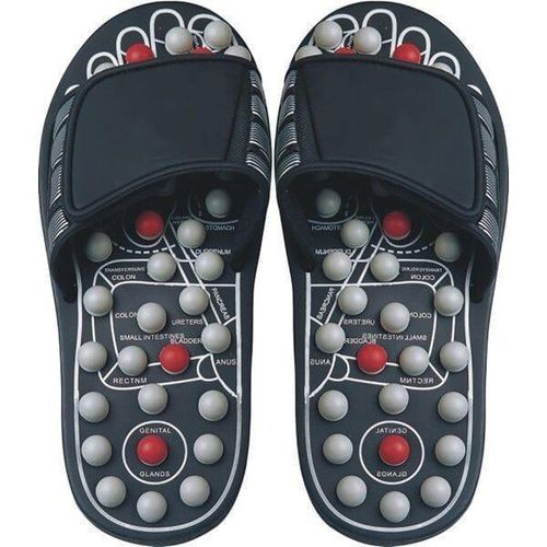 Foot Massage Unisex Sandals/Slippers - Black