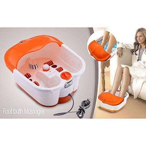 Multifunction Footbath Massager Spa With Heat Vibration And Roller Massager For Pain Relieve And Feet Care- Multicolor