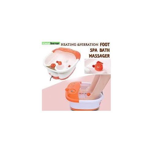 Multifunction Footbath Massager Spa With Heat Vibration And Roller Massager For Pain Relieve And Feet Care- Multicolor