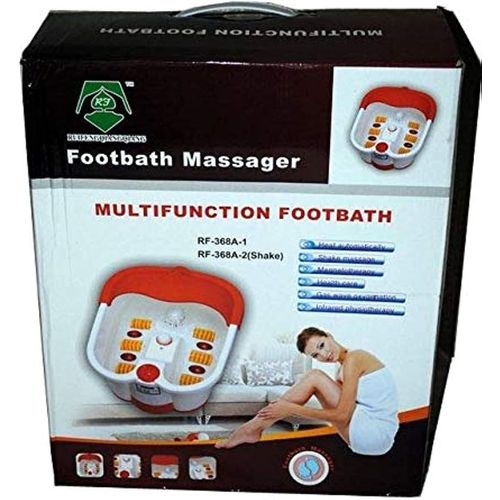Multifunction Footbath Massager Spa With Heat Vibration And Roller Massager For Pain Relieve And Feet Care- Multicolor