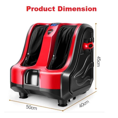 Smart Kneading Rolling Vibration Shiatsu Heat Foot Calf Leg Massager 110V US Plug Electric Stimulator Adjustable Tilt And Washable Sleeves Perfect For Relexable  And  Pain Relief -Multicolor