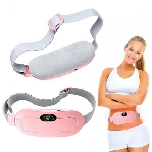 Portable USB Rechargeable Belly Fat Burning Electric Slimming Machine Waist Belt - Slim Waist, Tone Abs, And Legs With Lazy Fitness Massager  Equipment For Tummy Massager And Cramps- Multicolor