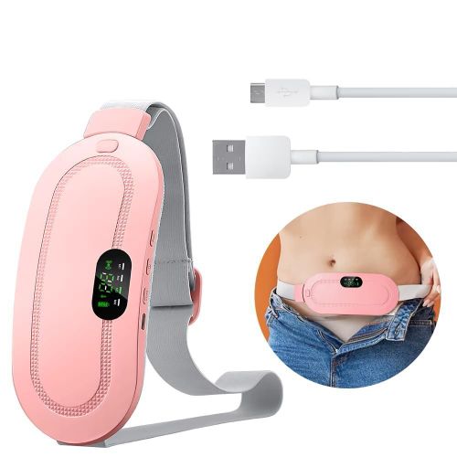 Portable USB Rechargeable Belly Fat Burning Electric Slimming Machine Waist Belt - Slim Waist, Tone Abs, And Legs With Lazy Fitness Massager  Equipment For Tummy Massager And Cramps- Multicolor