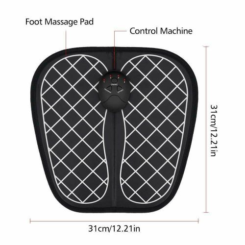 EMS Foot Massager, Portable Electric Foot Massage Mat, Adjustable 6 Vibration Modes 10 Frequency Feet Muscle Massage Machine for Blood Circulation Improve, Pain Relief
