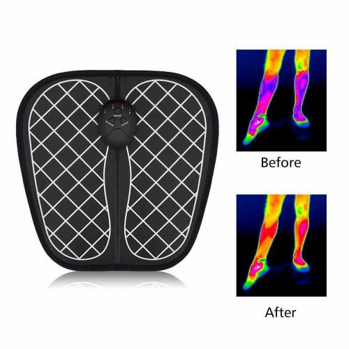 EMS Foot Massager, Portable Electric Foot Massage Mat, Adjustable 6 Vibration Modes 10 Frequency Feet Muscle Massage Machine for Blood Circulation Improve, Pain Relief