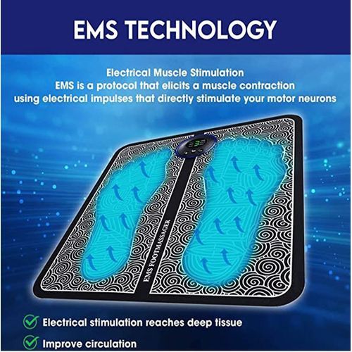 Foot Massager, Blood Circulation Reflexology, Black