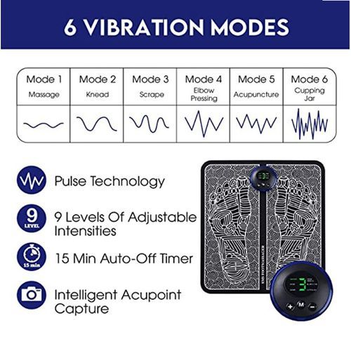 Foot Massager, Blood Circulation Reflexology, Black