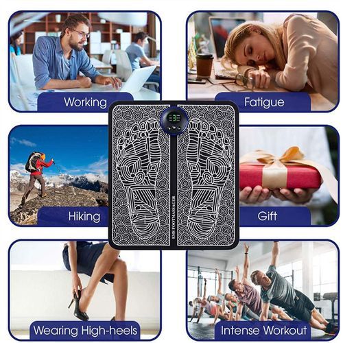 Foot Massager, Blood Circulation Reflexology, Black