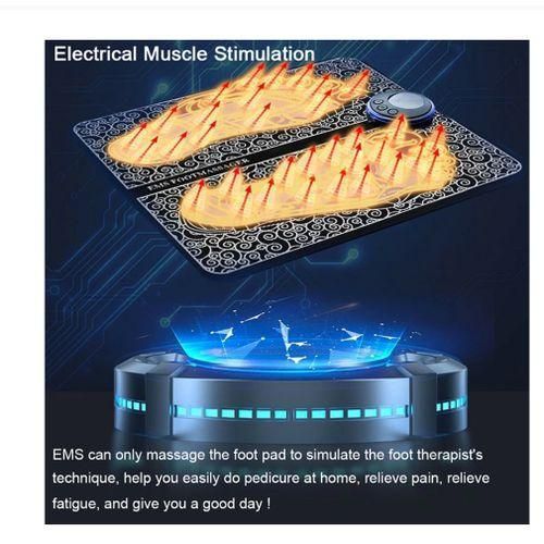 EMS Electric Foot Massager Pad Muscle Stimulator LCD Mat