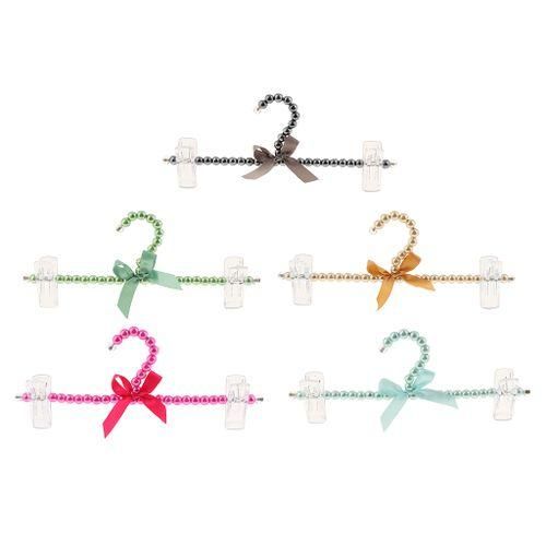 Princess Pearl Beads Clothes Hangers Hook with Bowknot for