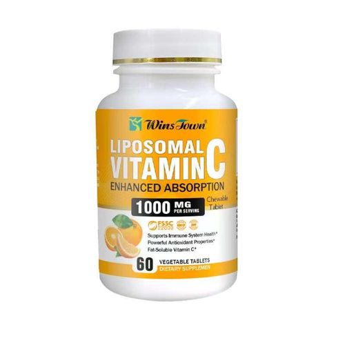Wins Town Liposomal Vitamin C 1000mg Enhanced Absorption Antioxidant Health Supports Clear Skin Immune System Health 60 Count