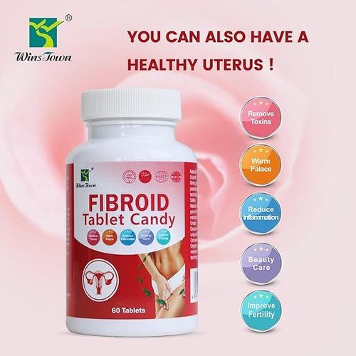 Wins Town Fibroid Tablet Candy, 1000 mg Nutritional Supplement Sugar Tablet for Women, Naturally Helps in Shrinking Fibroids and Ovarian Cysts, 60 Tablets