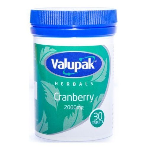 valupak Cranberry Tablets 30&rsquo;S