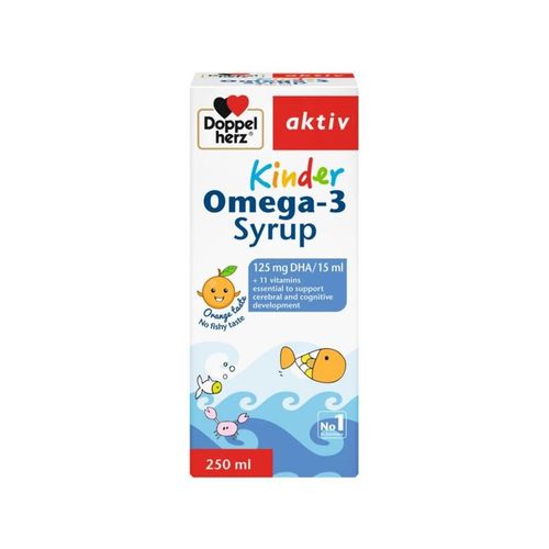 Doppelherz aktiv Kinder Omega-3 Syrup For Children's Cognitive Development 250ml