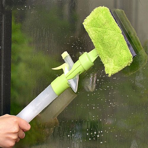 2 Window Squeegee Cleaner With Cloth