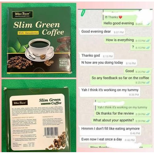 Wins Town Slim Green Coffee with Ganoderma,Weight Loss Coffee,180g