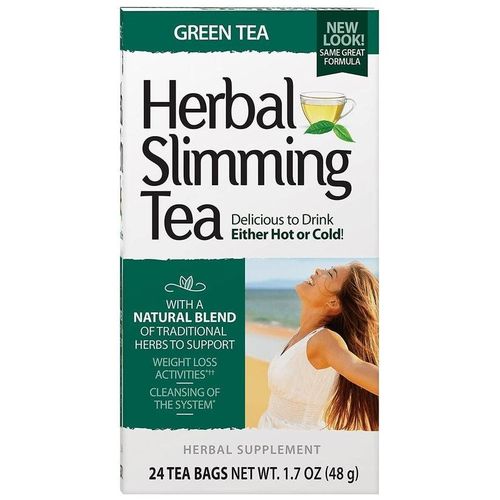 21st Century Green Tea Herbal Slimming Tea Green Tea Weight Loss Tea - 24Tea Bags