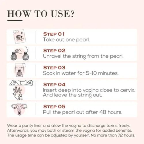 YONO Yoni Detox Pearls for Women Natural Herbal Clean Point Vaginal Tampons Treatment Women's Health Pills Feminine Hygiene Product 3 Psc
