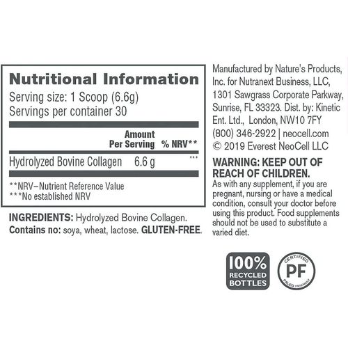 Neocell Super Collagen Powder - Supports Healthy Skin, Hair, Nails, And Joints, 198g