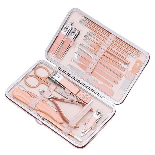 23PCS Manicure Set with Case Professional Pedicure Set Nail Clipper Stainless Steel Salon Grooming Kit for Men Women Parents Elder Patient Travel Nail Care NO5142
