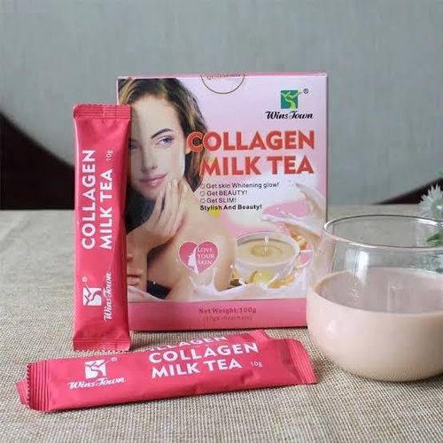 Wins Town Collagen Milk Tea Herbal Tea for Skin Whitening, Anti-Aging, and Beauty
