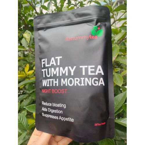 Flat Tummy Tea With Moringa Night Boost Herbal Tea for Bloating, Healthy Digestion, Appetite Control, and Detox
