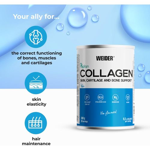 Weider Collagen Powder With Hyaluronic Acid, Magnesium and Vitamin C, 680g