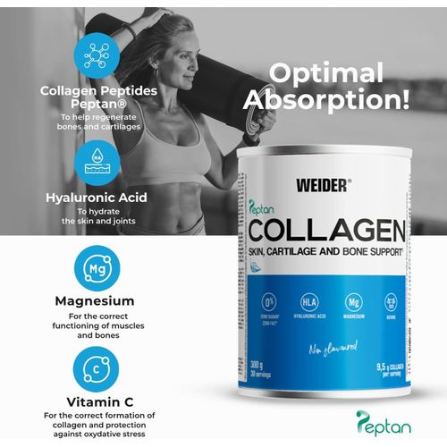 Weider Collagen Powder With Hyaluronic Acid, Magnesium and Vitamin C, 680g