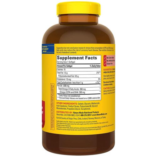 Nature Made Fish Oil 1200 Mg Softgels
