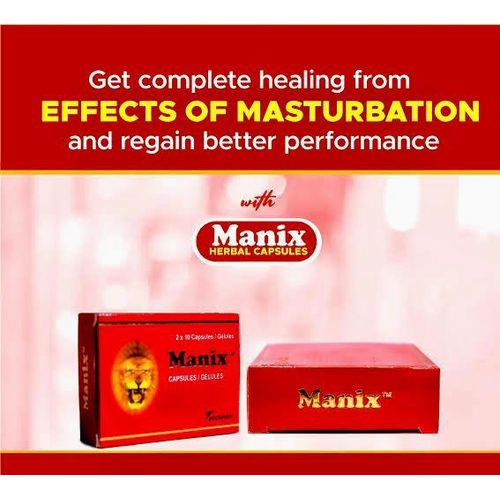 Manix Supplement Men Reproductive Health Reduces Stress, Depression Elevates Moods And Improves Sperm Mobility 20 Caps