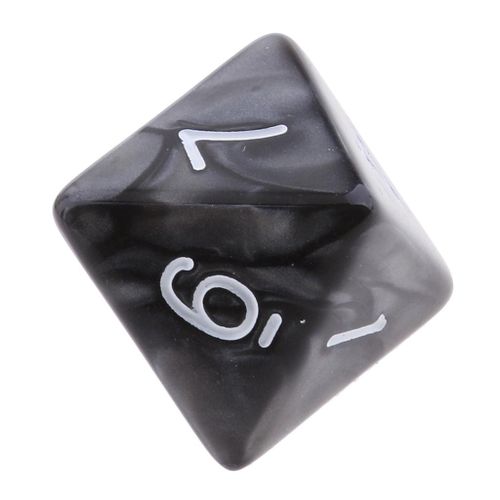 20pcs 8 Sided Dice D8 Polyhedral Dice For  Black & White