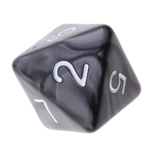 20pcs 8 Sided Dice D8 Polyhedral Dice For  Black & White