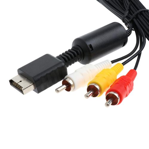 AV Adapter Cable 3//PS1 Composite Audio Video .8m/6ft