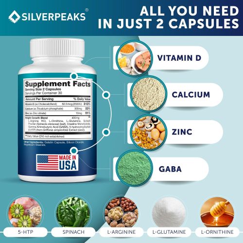 Height Growth Maximizer With Calcium For Bone Strength - 60Caps