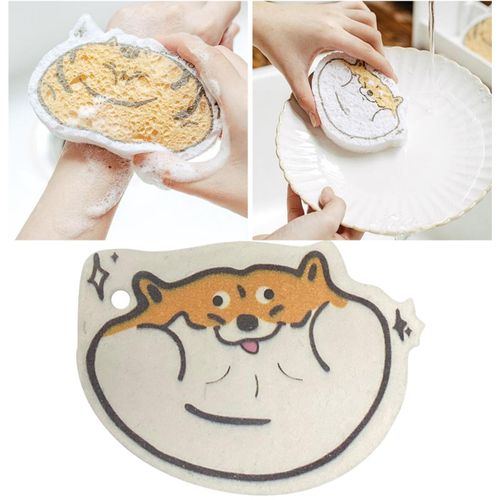 Sponge With Hanging Rope  Pulp  For Washing Dishes