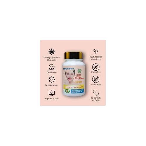 Glutathione Softgel Capsule with Vitamin C 1500mg Pill