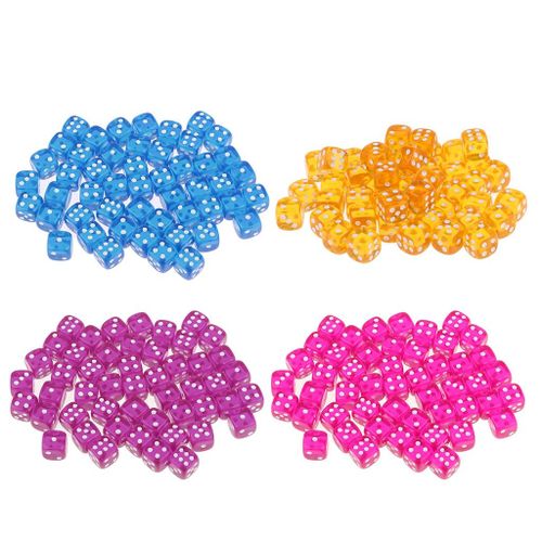 50Pieces 12mm Blue Dices High Quality Acrylic Material In Blue