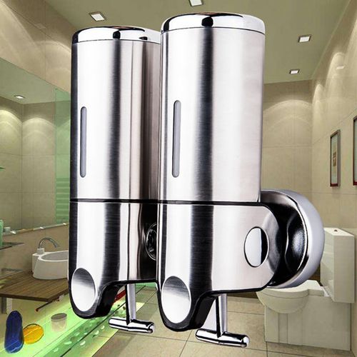 2Pcs  Dispenser Set Wall Mounted School Manual Press