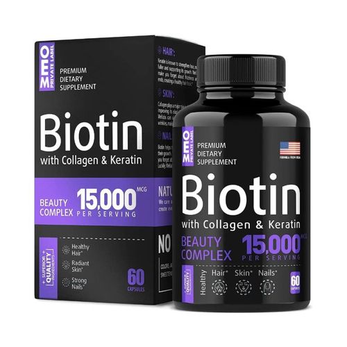 Biotin & Collagen Keratin For Hair, Nails & Skin